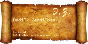 Deák Zenóbia névjegykártya